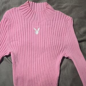 PLAYBOY Pink Ribbed Sweater